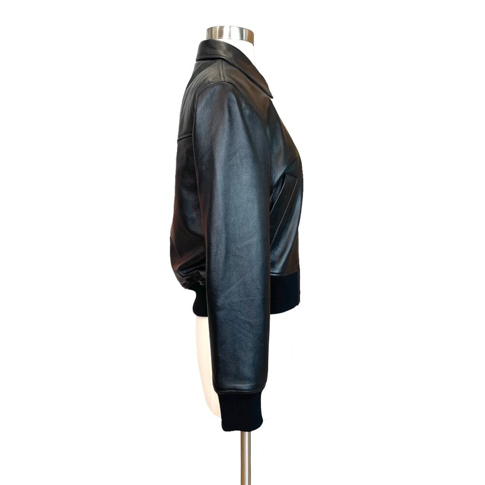 Officine Generale Leather Bomber Jacket - Picture 4 of 6